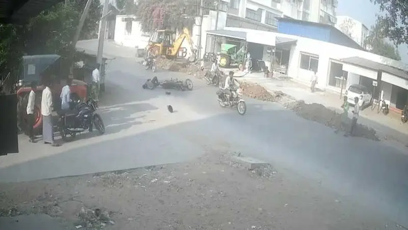 ದಾವಣಗೆರೆ: ನಿಯಂತ್ರಣ ತಪ್ಪಿ ಬೈಕ್‌ನಿಂದ ಬಿದ್ದು ಯುವಕ ಸಾವು; ಸಿಸಿಟಿವಿಯಲ್ಲಿ ಸೆರೆಯಾಯ್ತು ಭೀಕರ ದೃಶ್ಯ