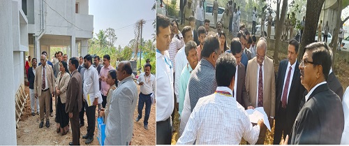 ಮಂಡ್ಯ: ನ್ಯಾಯಾಲಯ ಕಾಮಗಾರಿಗಳ ಪರಿಶೀಲಿಸಿದ ಹೈಕೋರ್ಟ್ ನ್ಯಾ. ಸುನಿಲ್ ದತ್ ಯಾದವ್