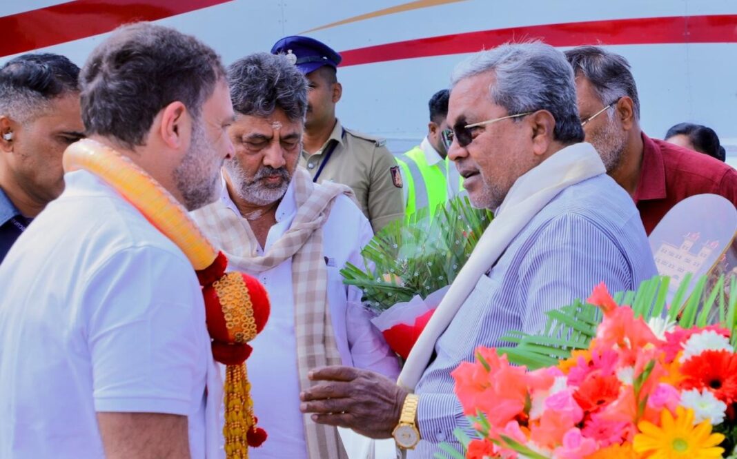 ಮೈಸೂರಿನಲ್ಲಿ ರಾಹುಲ್ ಗಾಂಧಿ – ಸಿಎಂ ಸಿದ್ದರಾಮಯ್ಯ ಭೇಟಿ